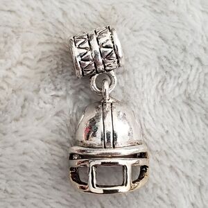2/ $13 Vintage Silver Football Helmet Charm